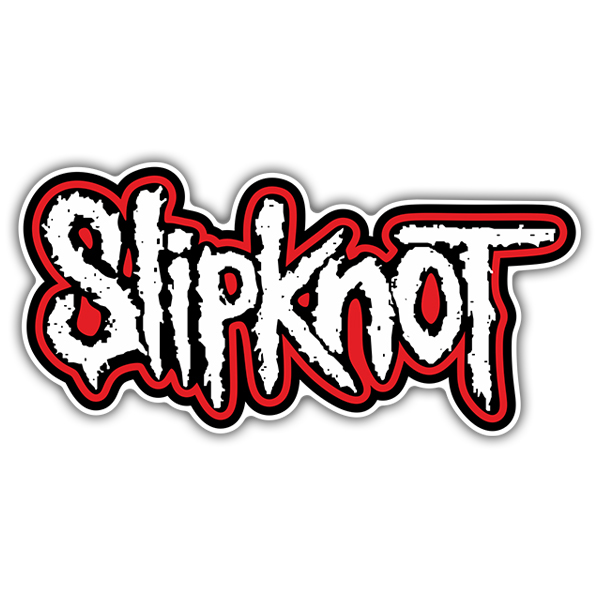 Pegatinas: Slipknot con Tipograf&iacute;a Irregular y Desgastada