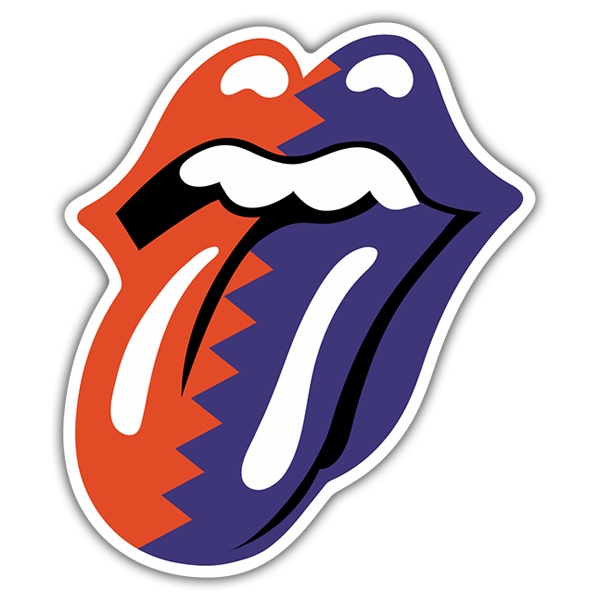 Pegatinas: The Rolling Stones Lengua bicolor