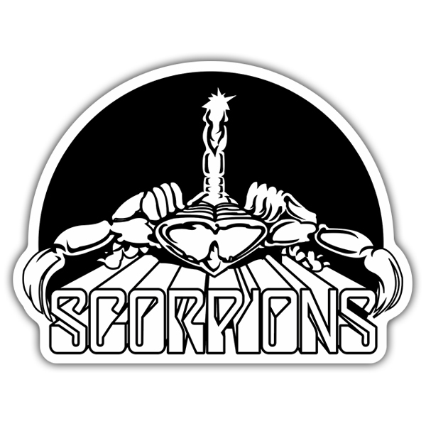 Pegatinas: Logo Scorpions con Escorpi&oacute;n y Tridente