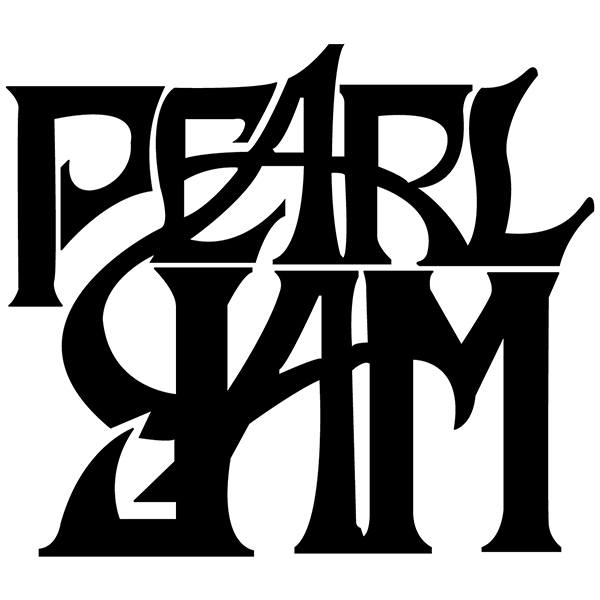 Pegatinas: Dise&ntilde;o de Pearl Jam en Letras May&uacute;sculas