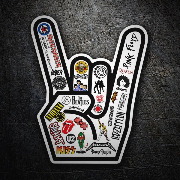 Pegatinas: Mano Rock Logos