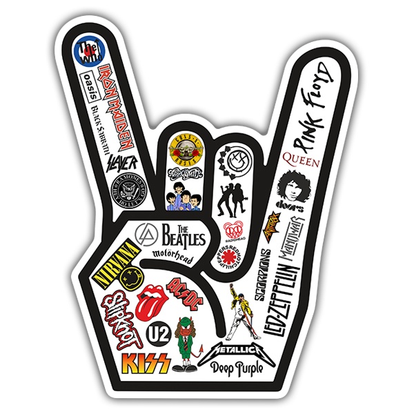 Pegatinas: Mano Rock Logos