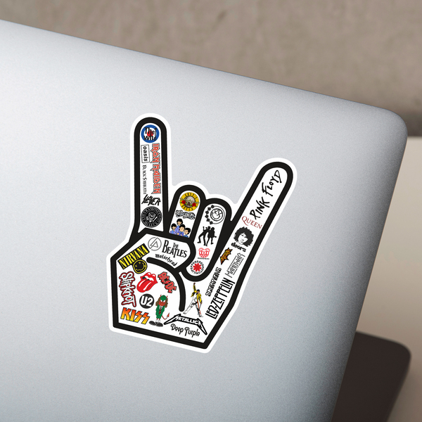 Pegatinas: Mano Rock Logos