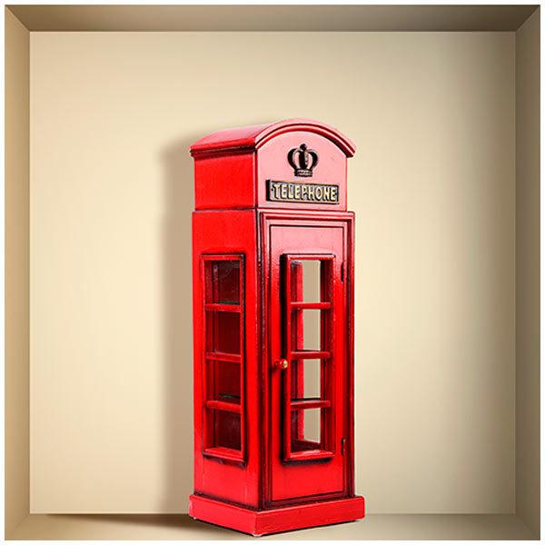 Vinilos Decorativos: Nicho Cabina telefónica londinense