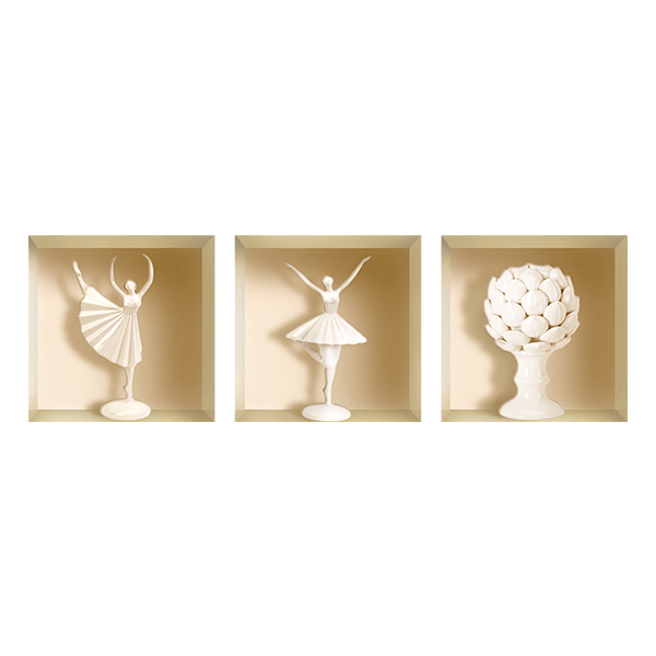 Vinilos Decorativos: Nicho Figuras de Porcelana