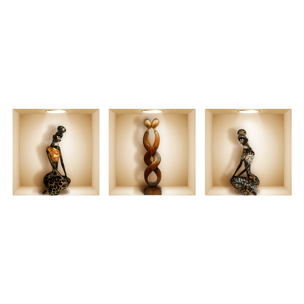 Vinilos Decorativos: Nicho Figuras Africanas