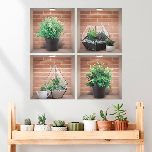 Vinilos Decorativos: Nicho Plantas II