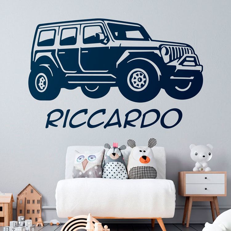 Vinilos Infantiles: Jeep Personalizado