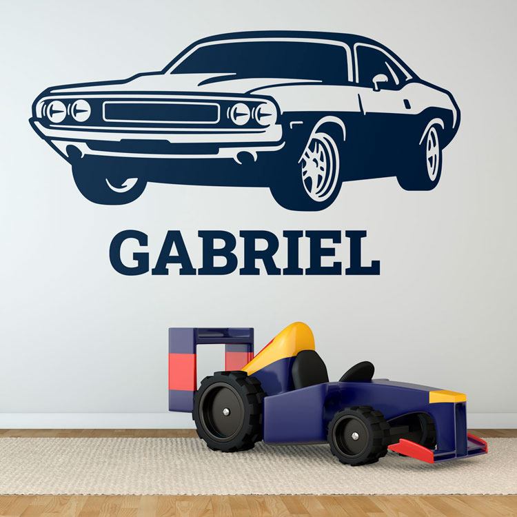 Vinilos Infantiles: Mustang Personalizado