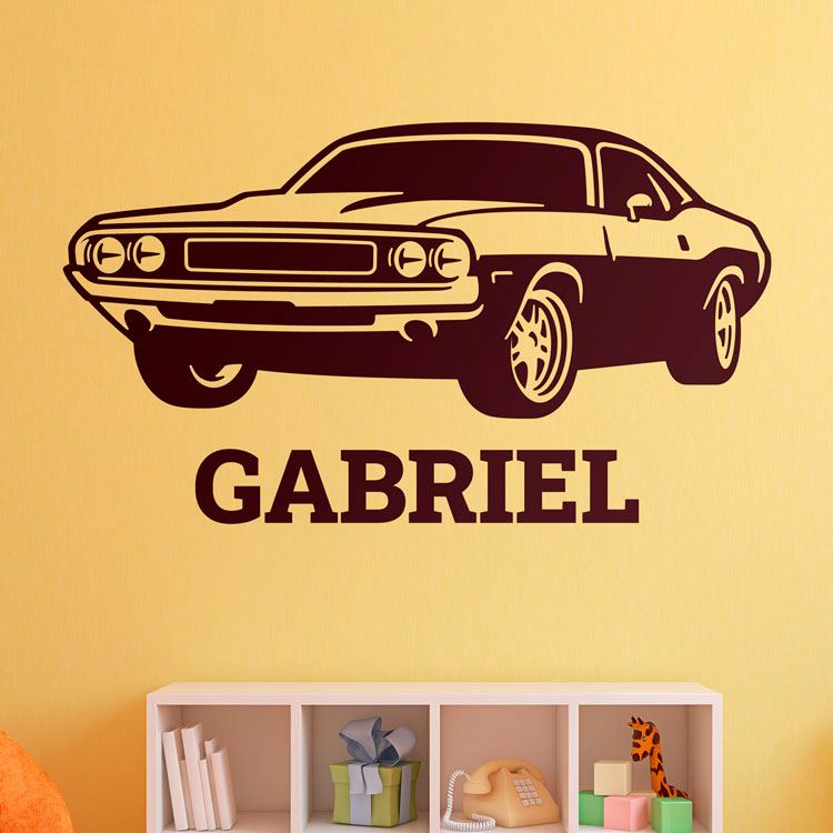 Vinilos Infantiles: Mustang Personalizado