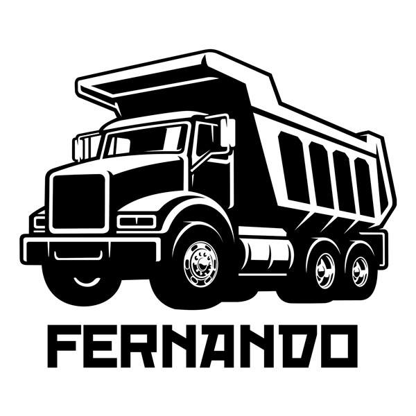 Vinilos Infantiles: Camión de obra Personalizado