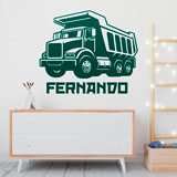 Vinilos Infantiles: Camión de obra Personalizado 2