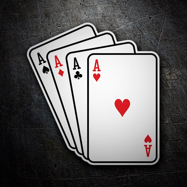 Pegatinas: Cartas Poker de ases