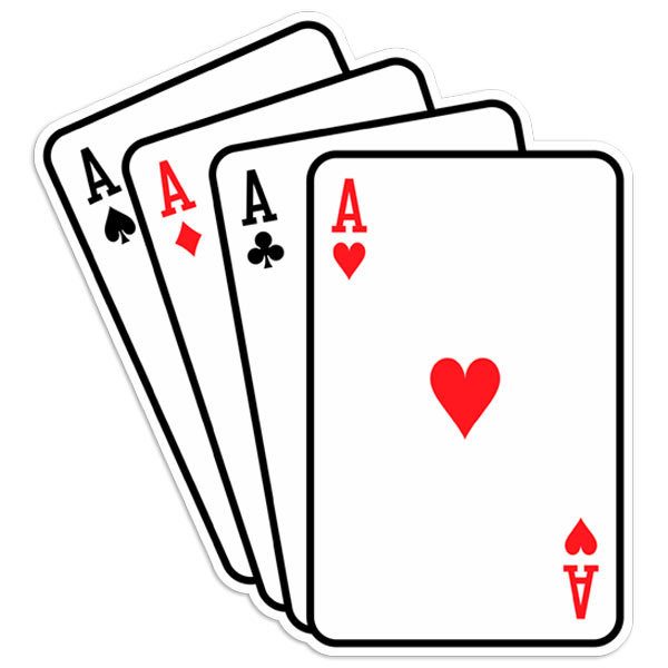 Pegatinas: Cartas Poker de ases