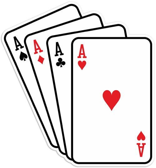 Pegatinas: Cartas Poker de ases