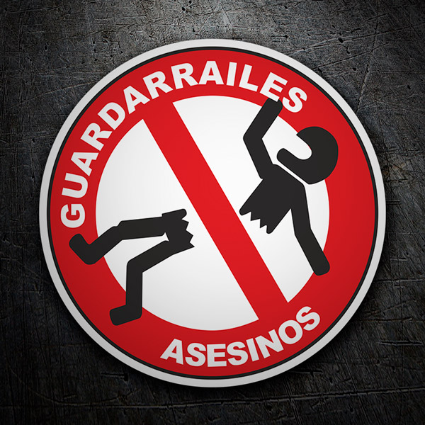 Pegatinas: Stop Guardarrailes Asesinos