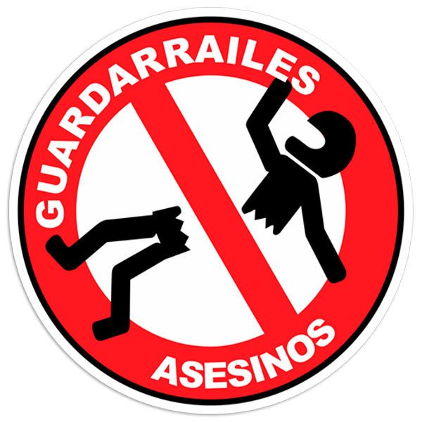 Pegatinas: Stop Guardarrailes Asesinos