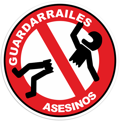 Pegatinas: Stop Guardarrailes Asesinos 0