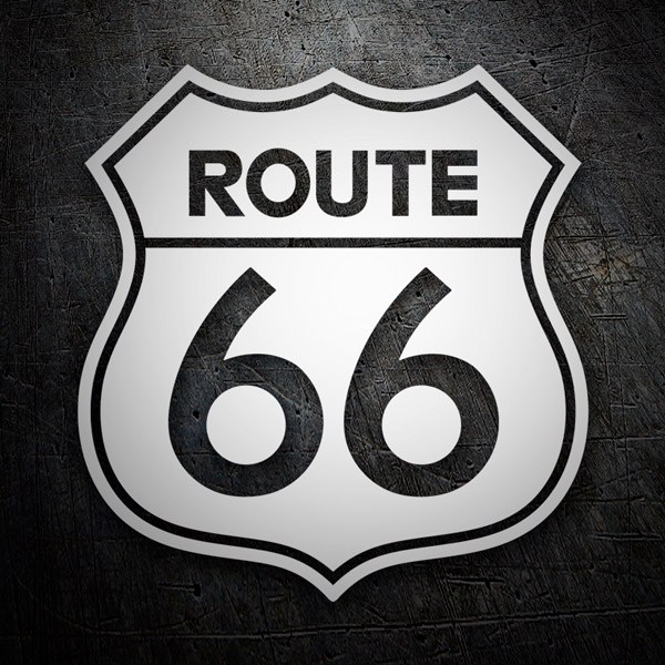 Pegatinas: Route 66 troquelada