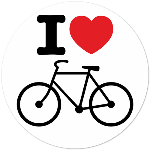 Pegatinas: Amo la bicicleta