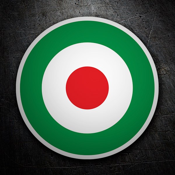 Pegatinas: Círculo bandera de Italia 1