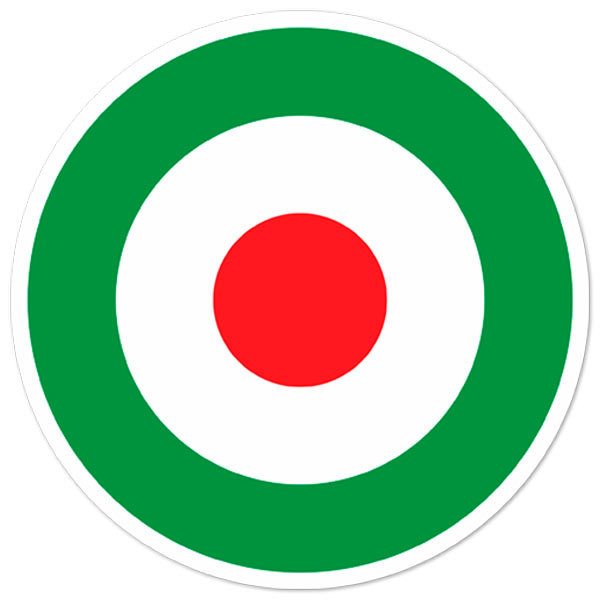 Pegatinas: Círculo bandera de Italia