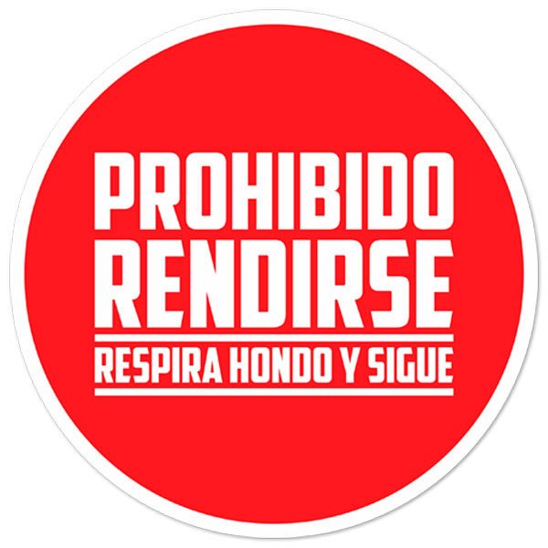 Pegatinas: Prohibido Rendirse