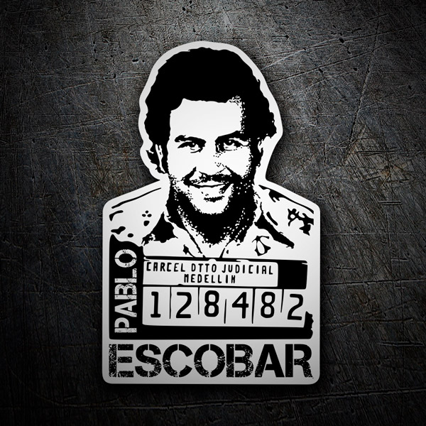 Pegatinas: Foto Pablo Escobar 1