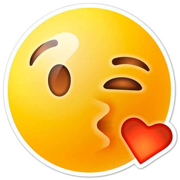 Pegatinas: Emoticono beso