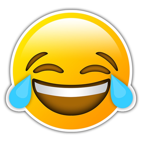 En lo que respecta a las personas Continuar Mal uso Pegatina emoji Cara llorando de risa