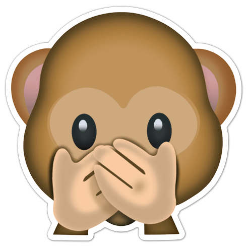 Pegatinas: Mono que no quiere hablar