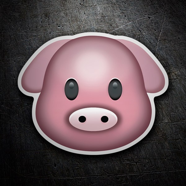 Pegatinas: Emoticono Cara de cerdo