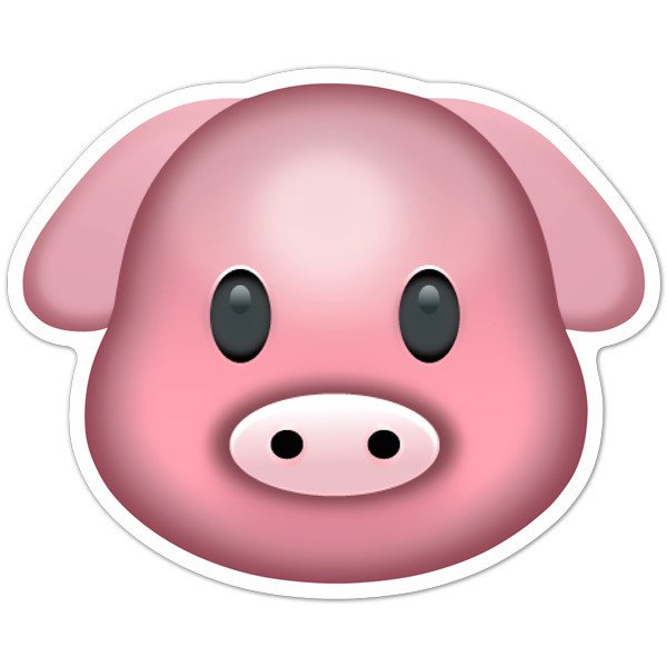 Pegatinas: Emoticono Cara de cerdo