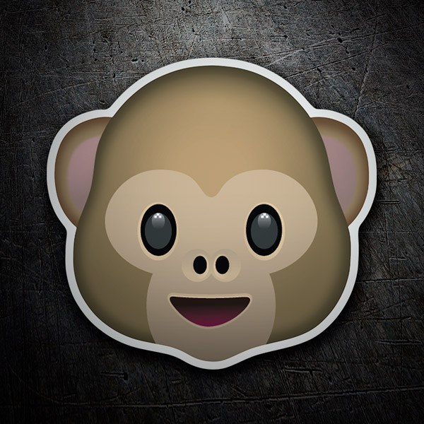 Pegatinas: Emoticono Cara de mono 1