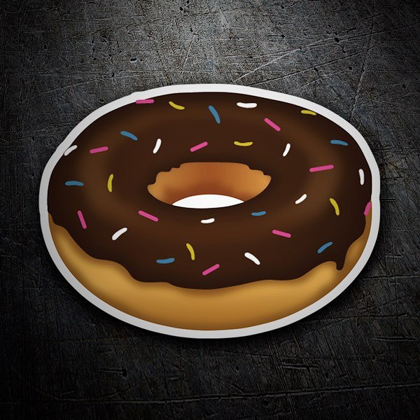 Pegatinas: Donut de chocolate