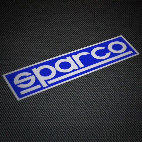 Pegatinas: Sparco sobre fondo azul