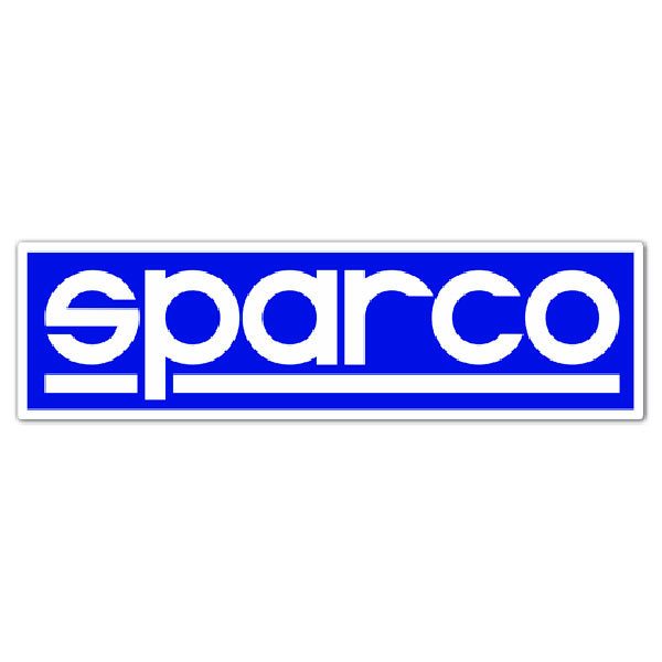 Pegatinas: Sparco sobre fondo azul