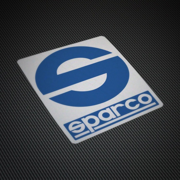 Pegatinas: Sparco con Logotipo en Fondo Blanco