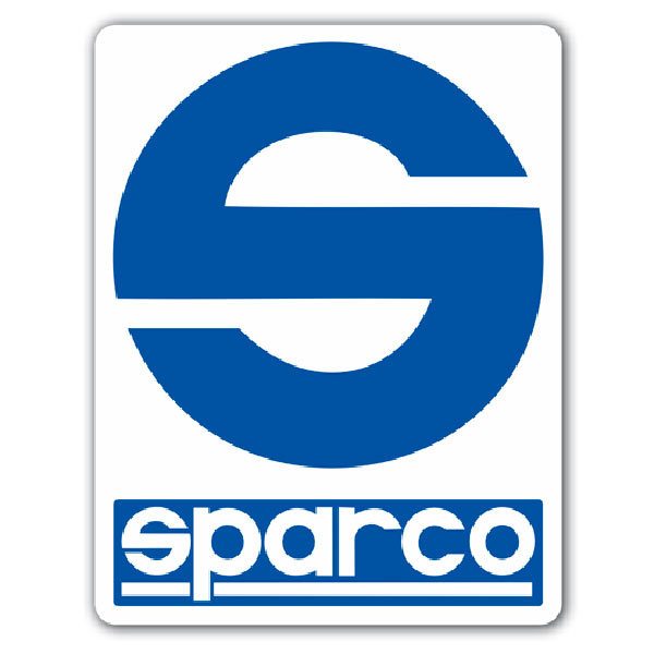Pegatinas: Sparco con Logotipo en Fondo Blanco