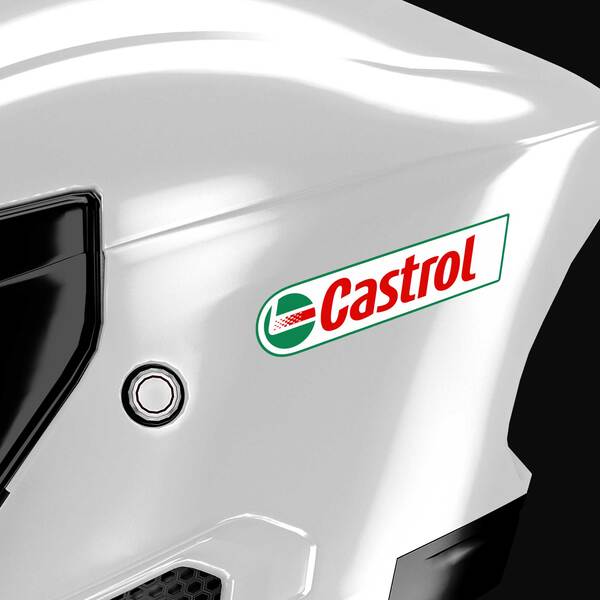 Pegatinas: Logotipo Castrol en Rojo y Verde