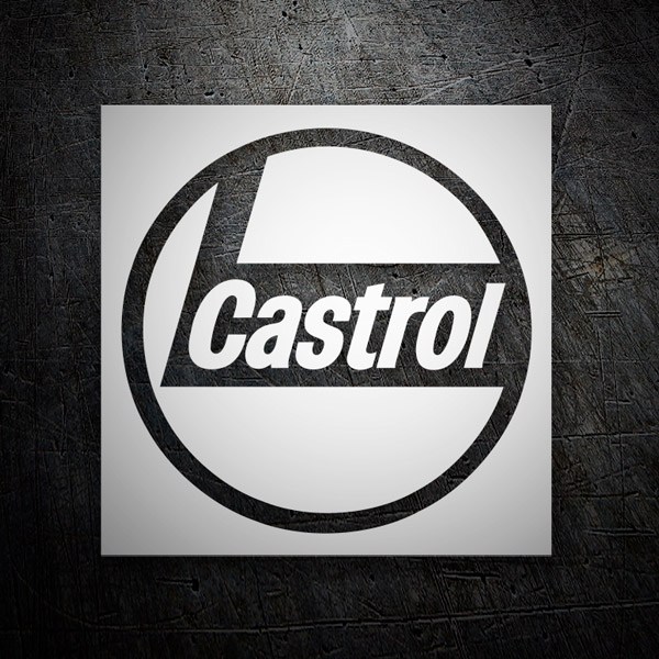Pegatinas: Castrol 5 en Composici&oacute;n Circular