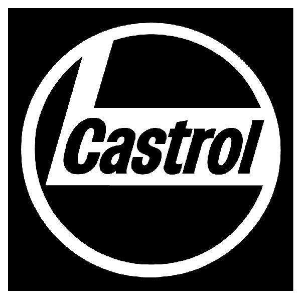 Pegatinas: Castrol 5 en Composici&oacute;n Circular