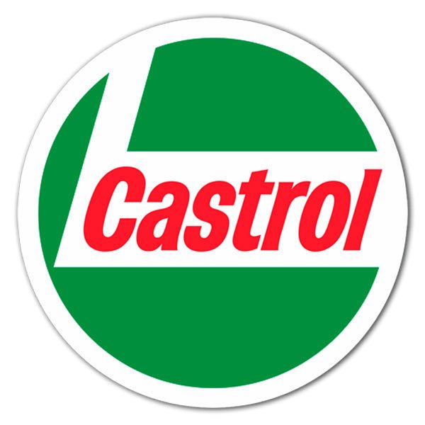 Pegatinas: Logo Castrol 7 en Composici&oacute;n Circular