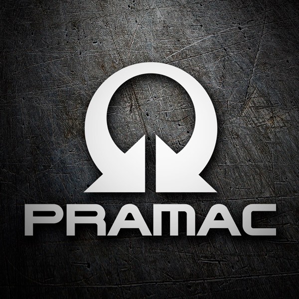 Pegatinas: Logo Pramac con elementos angulares
