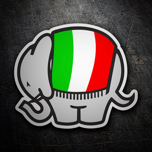 Pegatinas: Cagiva elefante bandera de Italia 1