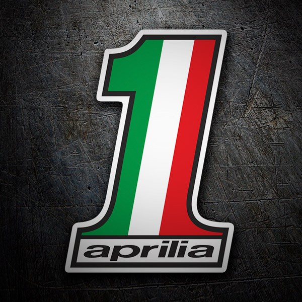 Pegatinas: Logo Aprilia N&uacute;mero 1
