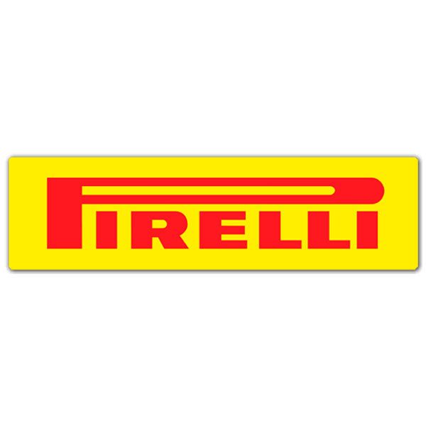 Pegatinas: Pirelli 4 con Logotipo en Letras May&uacute;sculas