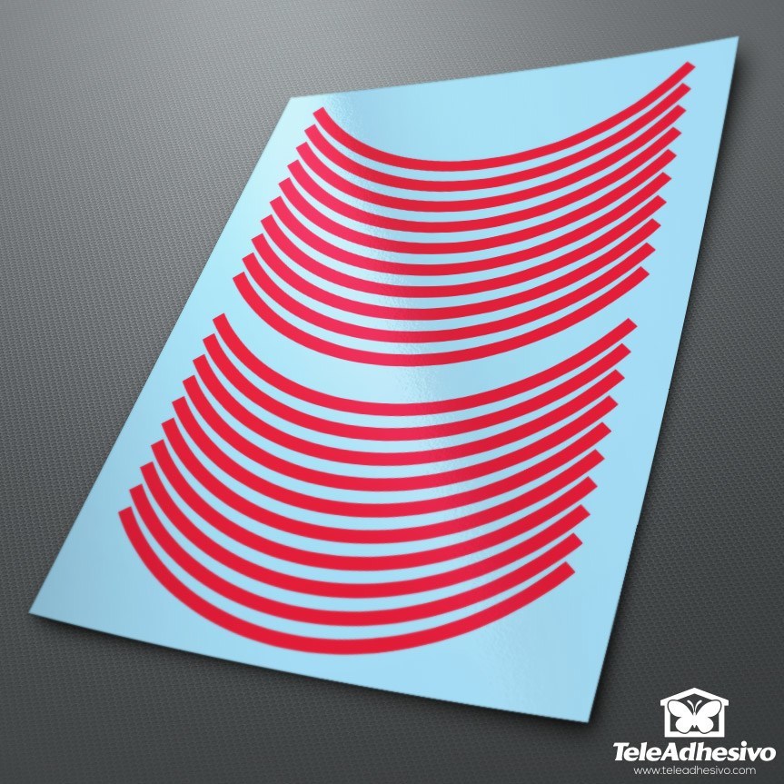 Pegatinas: Bandas llantas reflectantes 10 mm.
