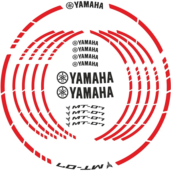 Pegatinas: Bandas llantas MotoGP Yamaha MT 07