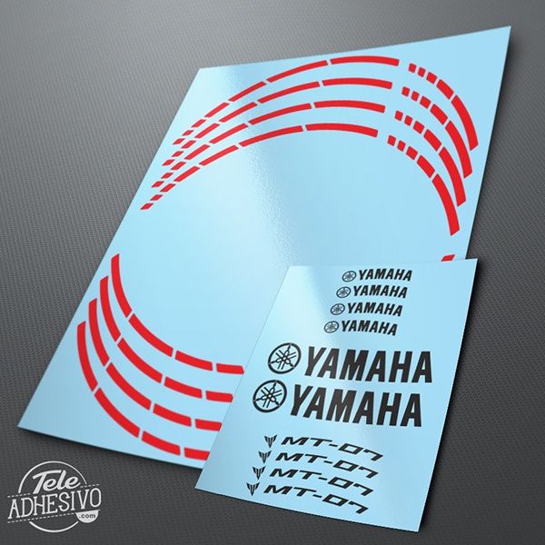 Pegatinas: Bandas llantas MotoGP Yamaha MT 07